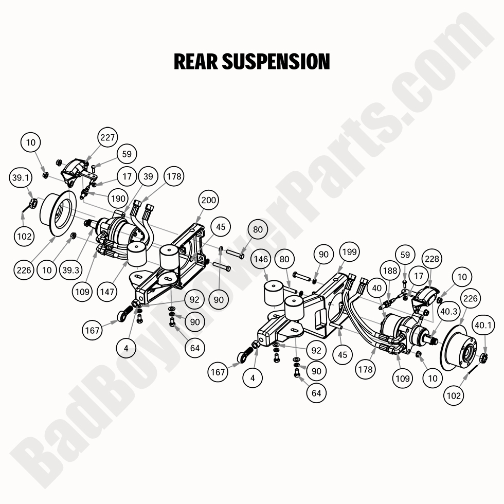 2321 - Bad Boy Mower Parts Lookup > 2020 > Rogue > Rear Suspension